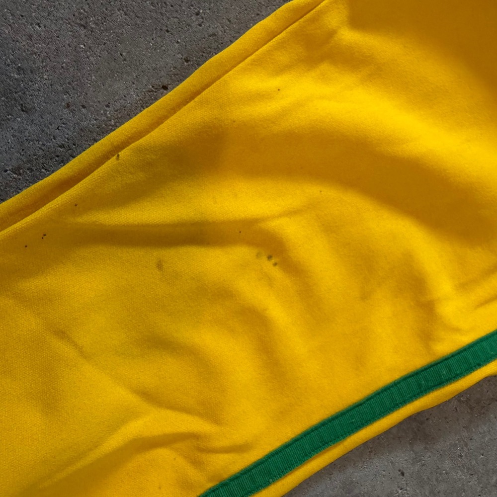 Vintage 70s De Long Football Pants Men Large Yellow Green Side Stripe Joggers - Picture 6 of 8